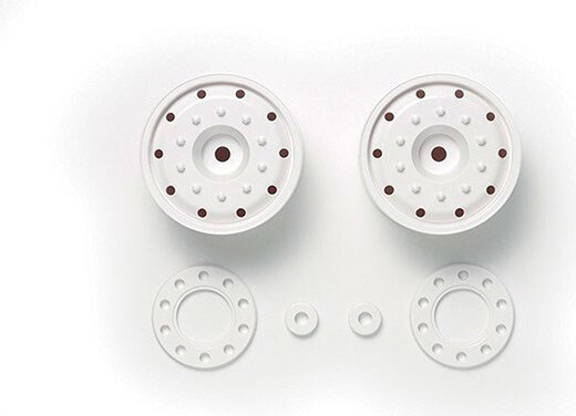 Wheels (30mm Width/hex) White - 56543 - Tamiya