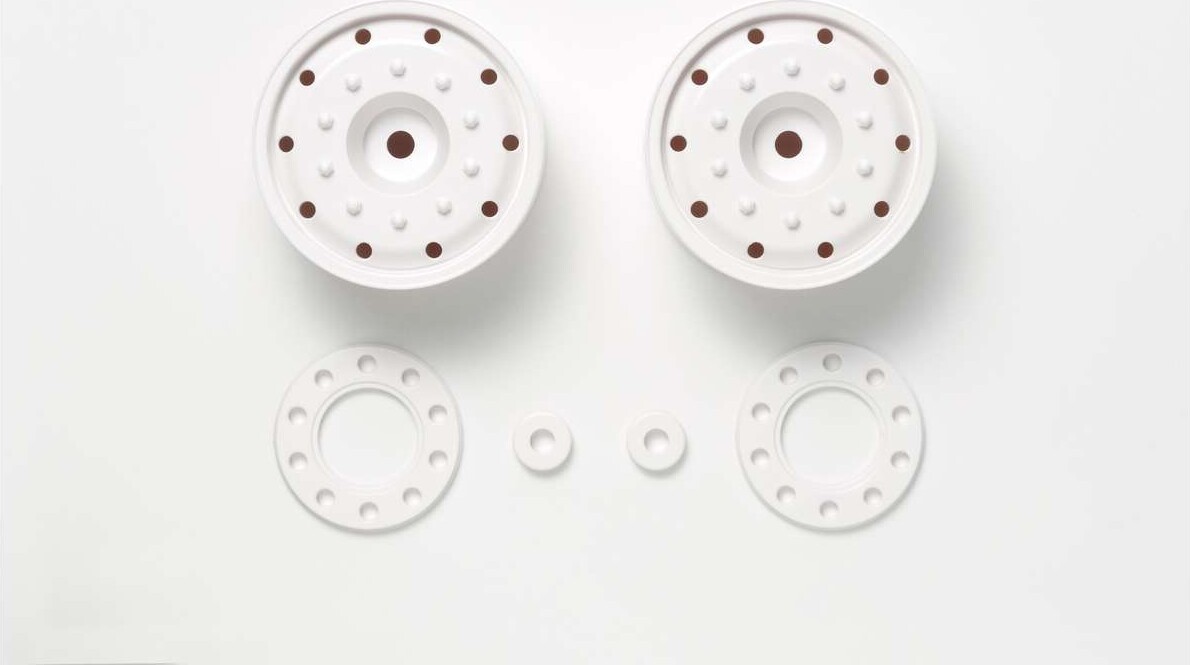 Wheels (30mm Width/hex) White - 56543 - Tamiya
