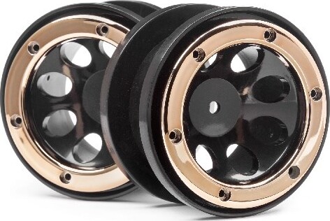 Wheels W/gold Beadlocks (2pcs) - Mv25065 - Maverick Rc