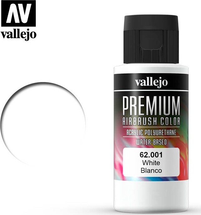Vallejo - Premium Airbrush Maling - White 60 Ml