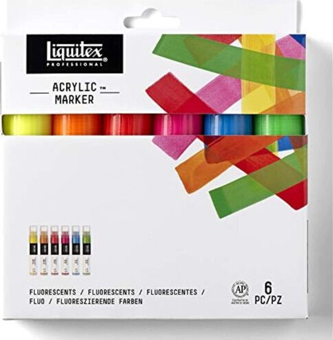Billede af Liquitex - Paint Marker Tusser - Fluorescent - 6 Farver