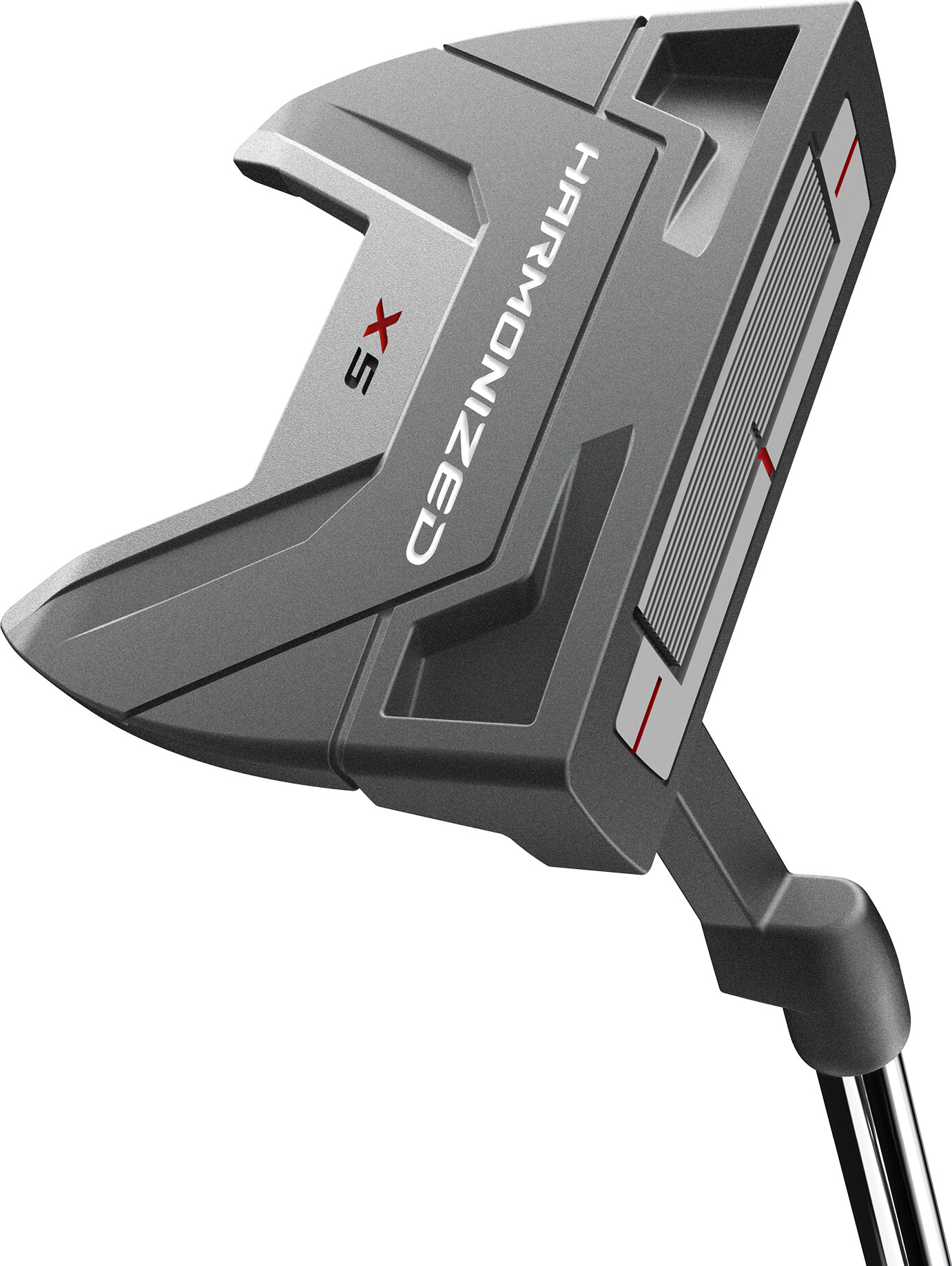 Wilson Harmonized X5 Plumber Neck Putter - Gray/White/Red - Venstre - Str. 34" - Wilson Staff Harmonized (2025) Standard Sort/Grå