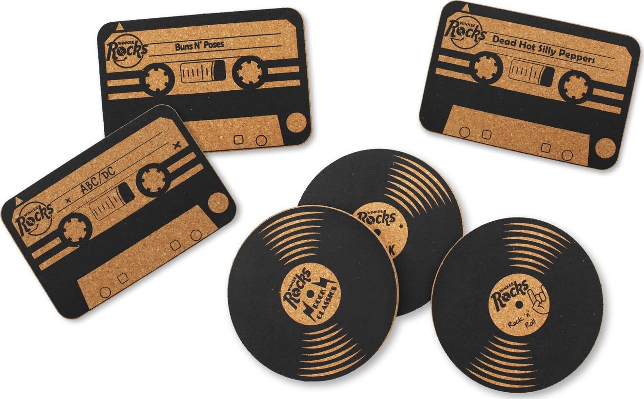 Winkee Rocks Underkop sæt med 6 - Sort