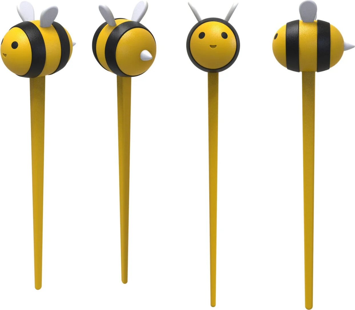 Winkee - Madpinde - Bee Food Pick Set - Vibrant Yellow And Black - Approximately 3 Inches