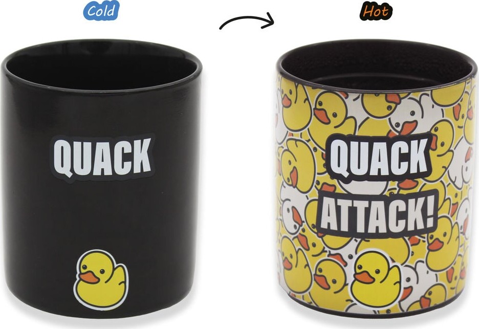 Winkee - Quack Attack Heat Sensitive Mug - Black