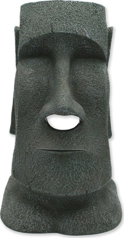 Winkee - Servietdispenser Moai Stone - Natural Stone Gray - Approximately 12 Inches Tall