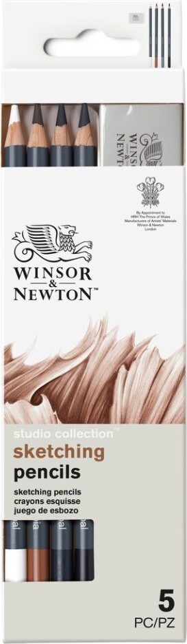 Winsor & Newton - Studio Collection Sketching Pencils Sæt - 5 Dele