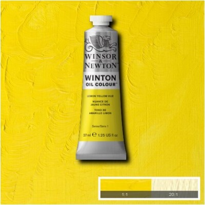 Se Winsor & Newton - Winton Oil Colour 37 Ml - Lemon Yellow Hue 346 hos Gucca.dk