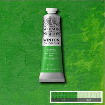 Winsor & Newton - Winton Oil Colour - 37 Ml - Permanent Lys Grøn