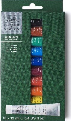 Winsor & Newton - Winton Oil Colour - Oliemaling Sæt - 10x12ml