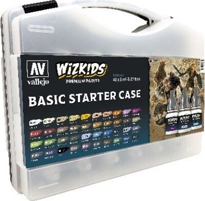 Vallejo - Maling Sæt - Wizkids Basic Starter Case - 40x8 Ml