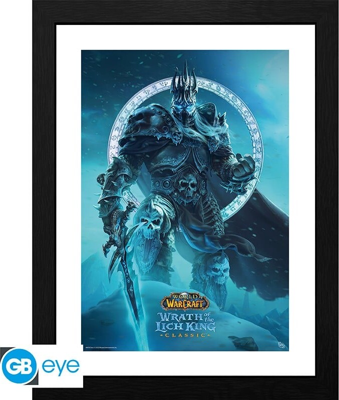 Se World Of Warcraft - Plakat Med Ramme - Lich King - 30x40 Cm hos Gucca.dk