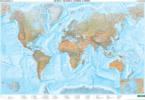World Physical With Sea Relief