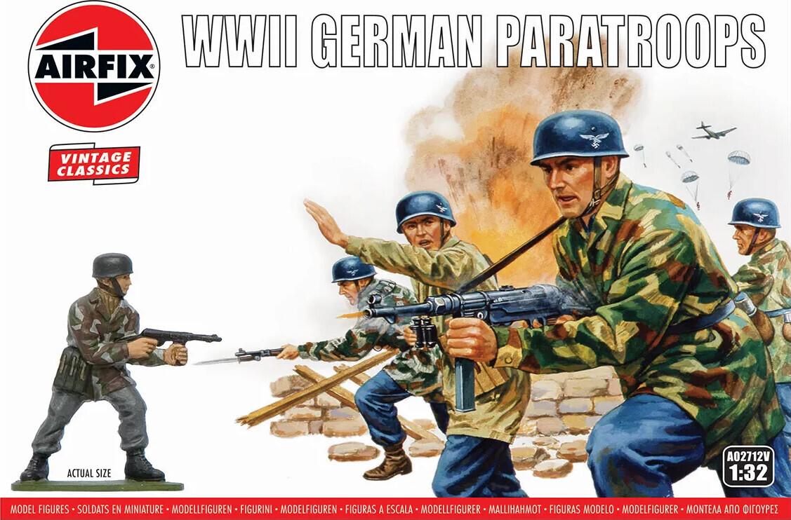 Airfix - Wwii German Paratroops - Vintage Classics - 1:32 - A02712v
