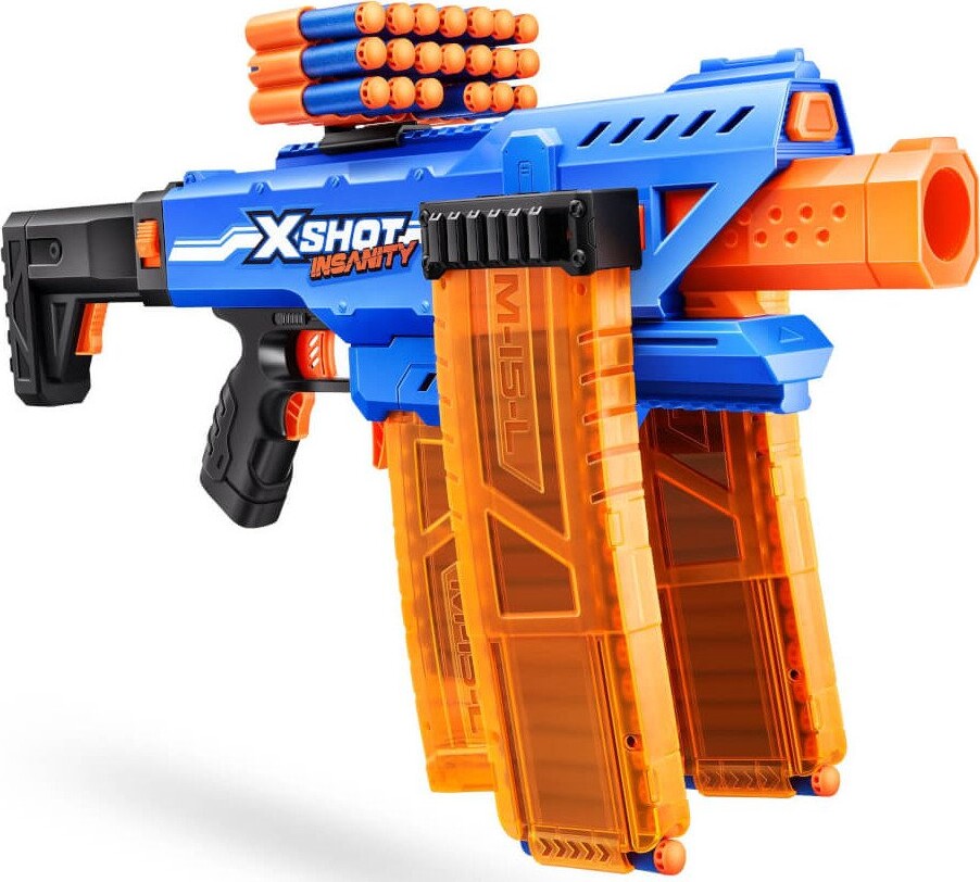 X-shot - Insanity Motoriseret Clip Mania Gun - 72 Skud