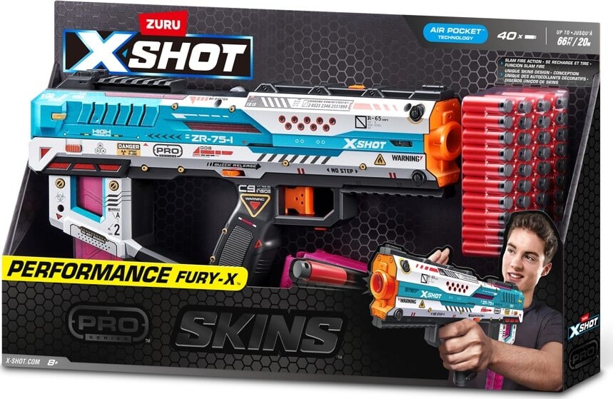 X-Shot SKINS Pro Series - Fury-X Blaster (40 dartpile) - (36772)