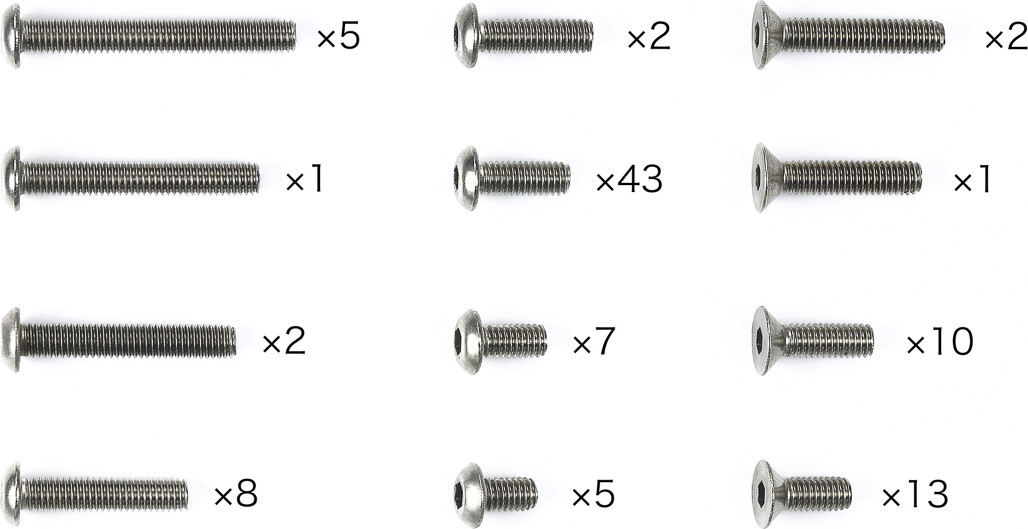 Xm-01 Titanium Screw Set - 47509 - Tamiya