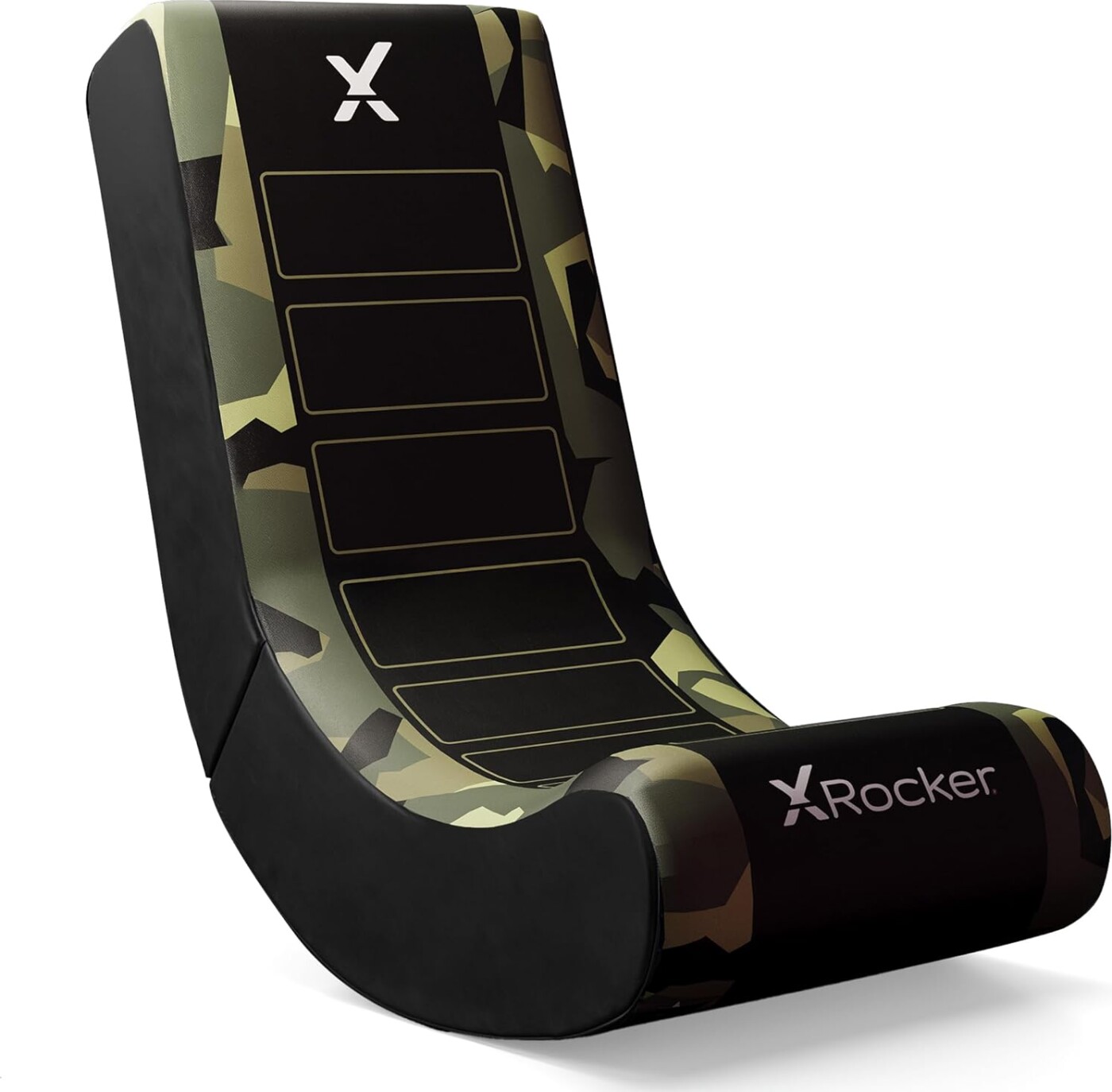 X Rocker - Geo Camo Video Rocker - Gaming Stol Til Børn - Grøn