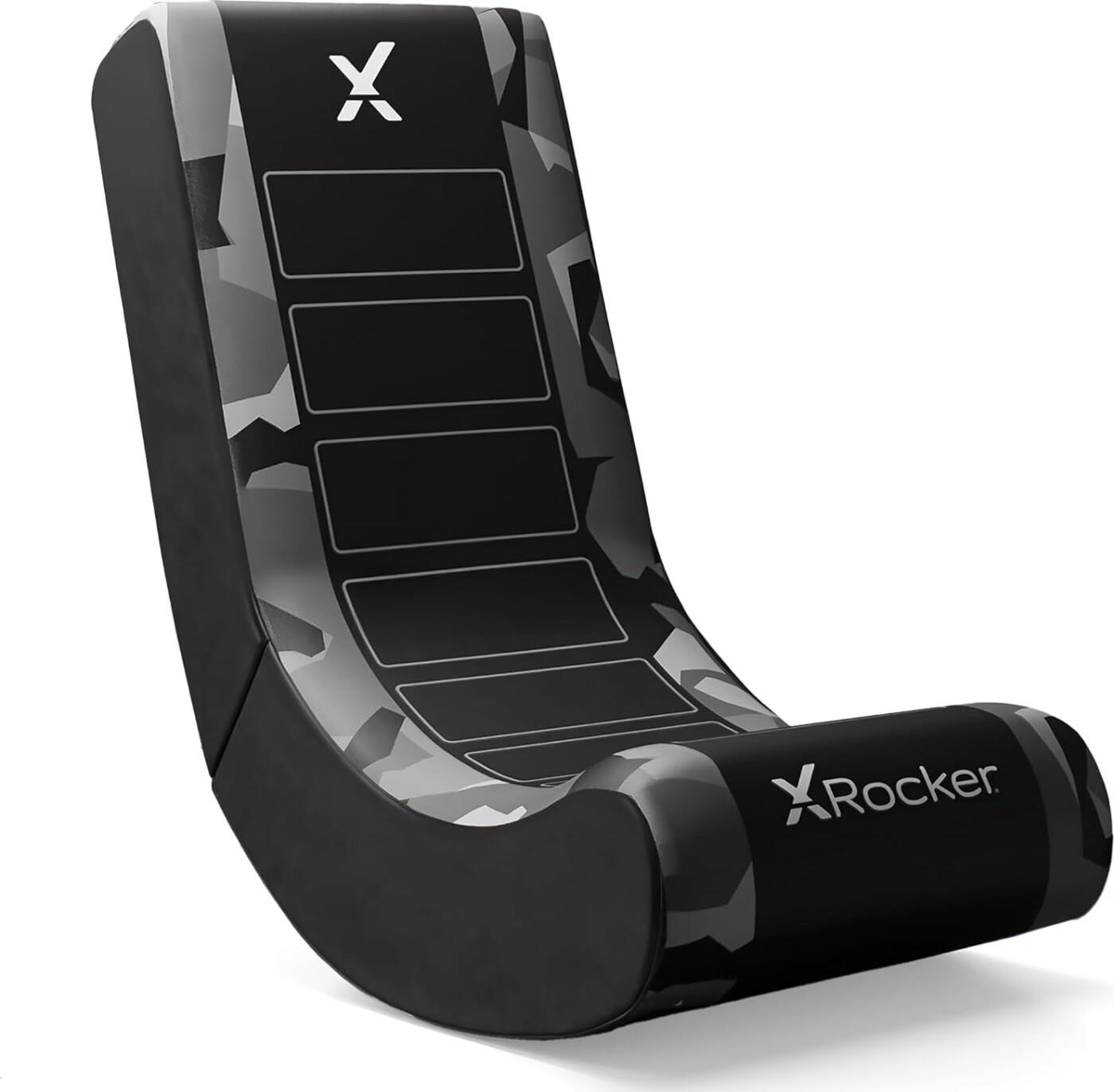 X Rocker - Geo Camo Video Rocker - Gaming Stol Til Børn - Grå