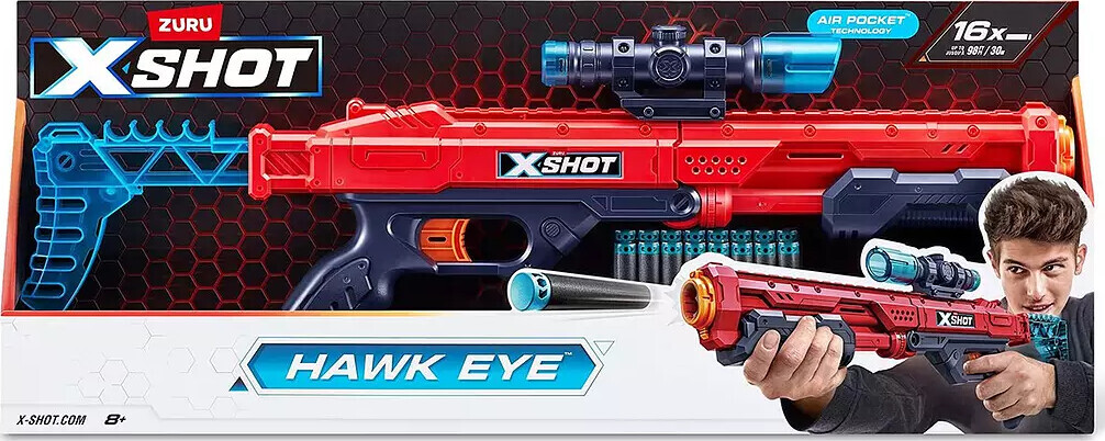 Zuru Xshot - Excel Hawk Eye Blaster - 16 Darts