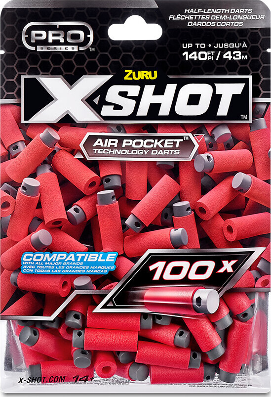 Zuru Xshot - Air Pocket Darts - 100 Skud - Pro Series