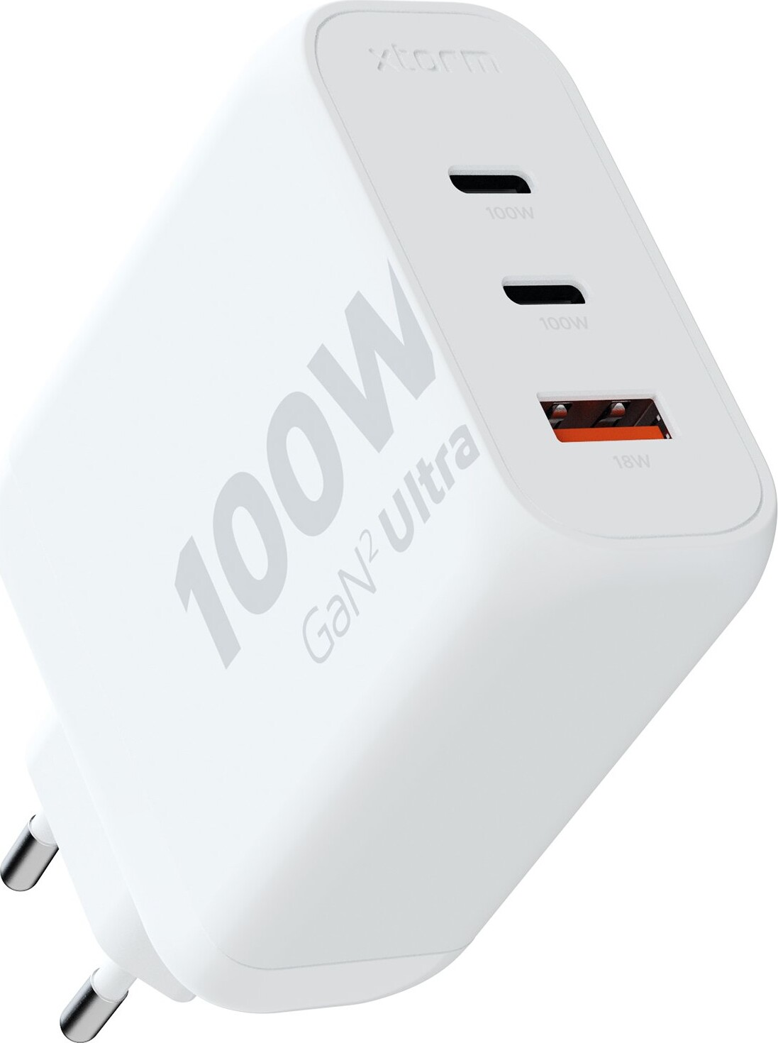 Xtorm - 100w Gan2 Ultra Hjemmeoplader 2xusb-c/usb-a Hvid