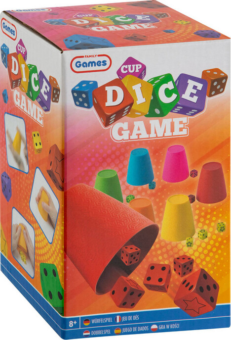 Yatzy Spil - Med 6 Bægre Og 30 Terninger