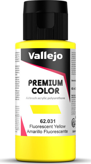 Billede af Vallejo - Premium Airbrush Maling - Fluorescent Yellow 60 Ml