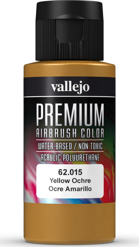 Vallejo - Premium Airbrush Maling - Yellow Ochre 60 Ml