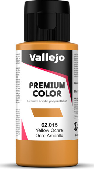 Vallejo - Premium Airbrush Maling - Yellow Ochre 60 Ml