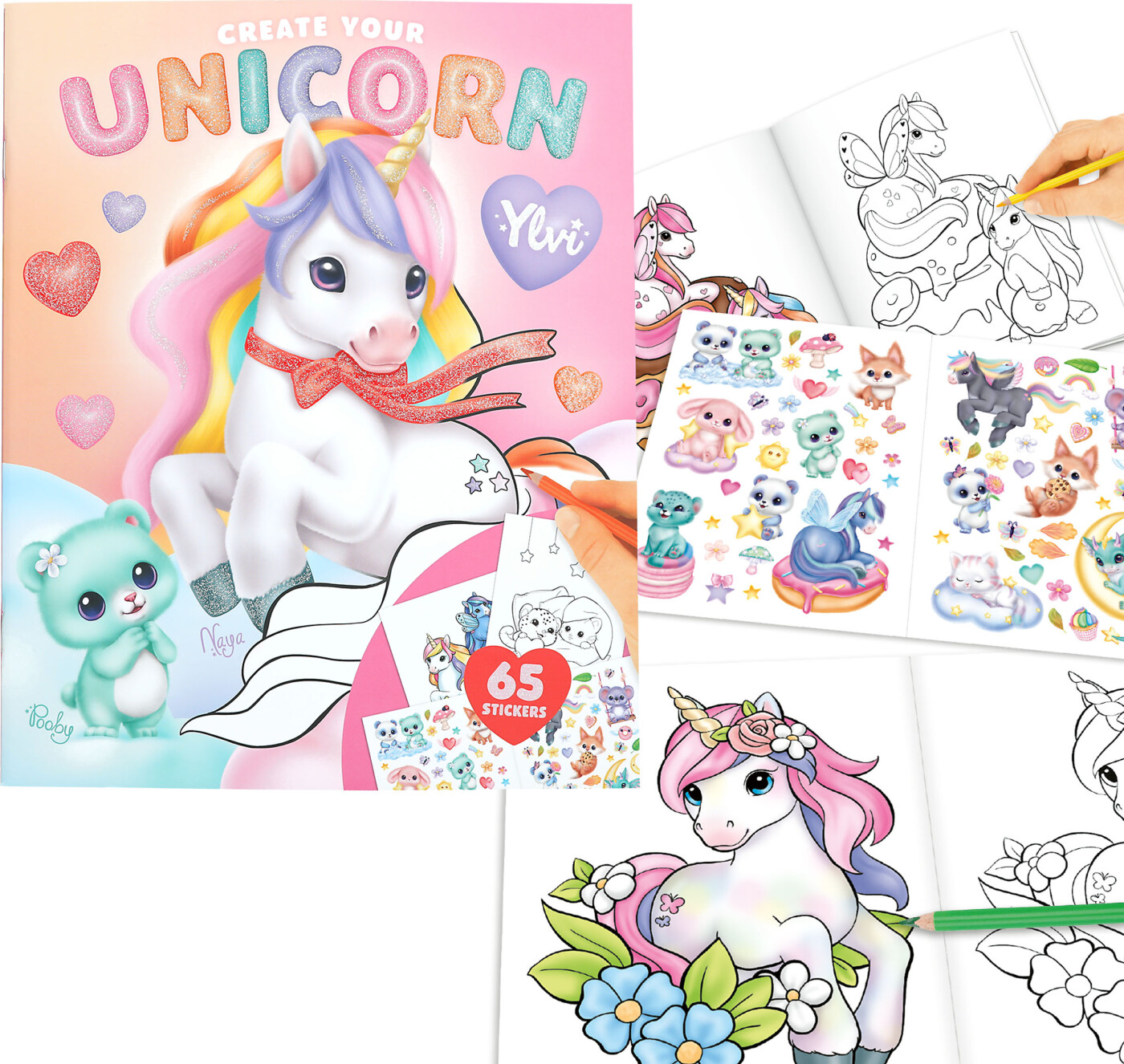 Ylvi Create Your Unicorn Malebog - Enhjørning