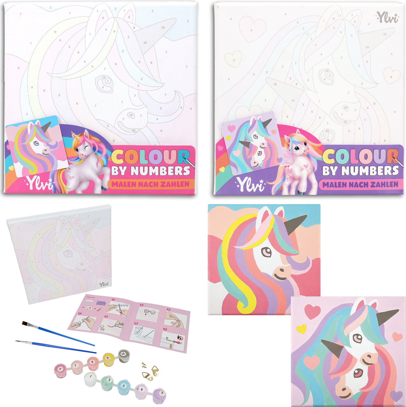 Ylvi - Colour By Numbers - Mal Efter Tal Malesæt Til Børn - Depesche