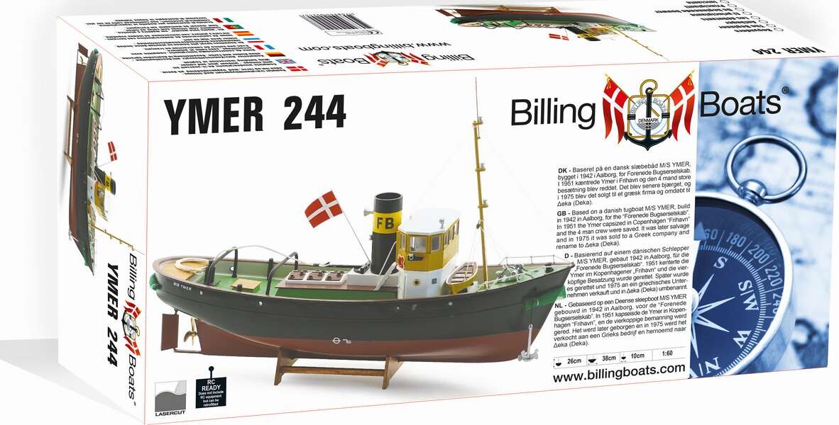 Billing Boats - Ymer 244 Model Skib Byggesæt - 1:60 - Bb244