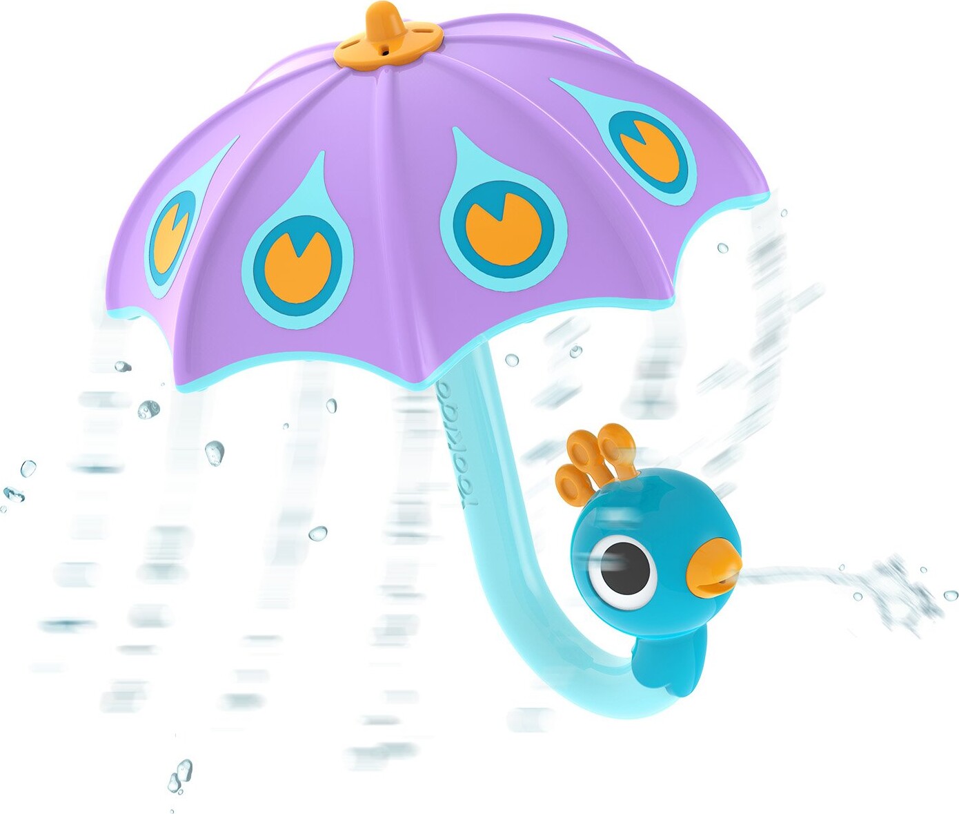 Yookidoo - Badelegetøj - Fill 'n' Rain Påfugl Paraply - Lilla