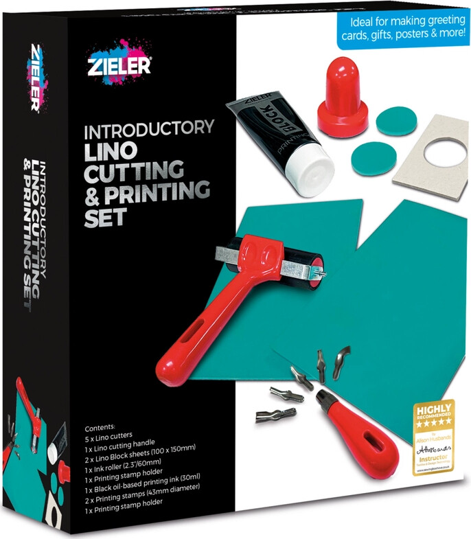 Linoleumstryk Startsæt - 16 Dele - Zieler