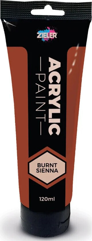 Zieler - Acrylic Paint - Burnt Sienna - 120 Ml - Akrylmaling