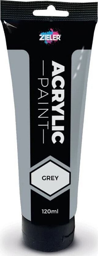 Zieler - Acrylic Paint - Grey - 120 Ml - Akrylmaling