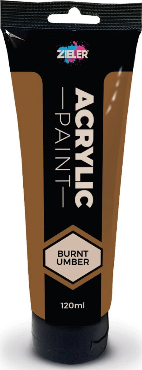 Zieler - Acrylic Paint - Burnt Umbra - 120 Ml - Akrylmaling