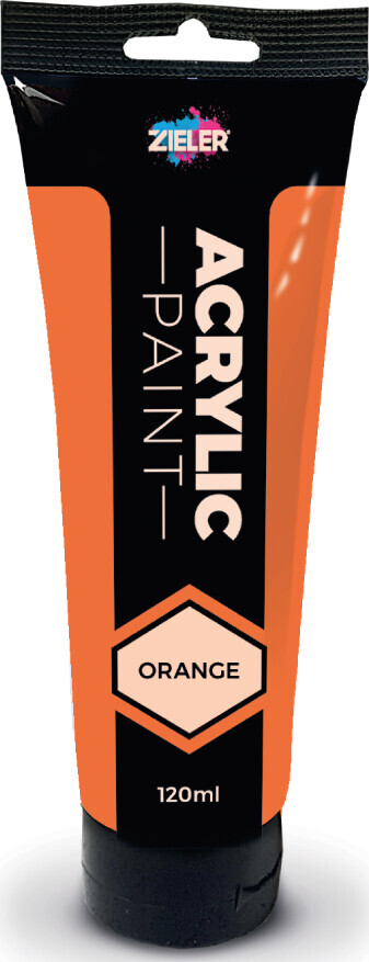 Zieler - Acrylic Paint - Orange - 120 Ml - Akrylmaling