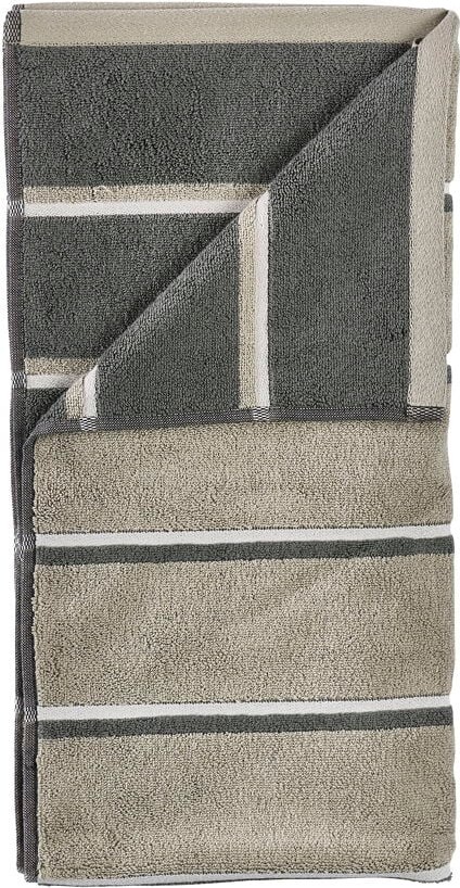 Zone Denmark - Sauna Badehåndklæde 140x70 Cm - Eukalyptus, Olivengrøn, Lysegrå