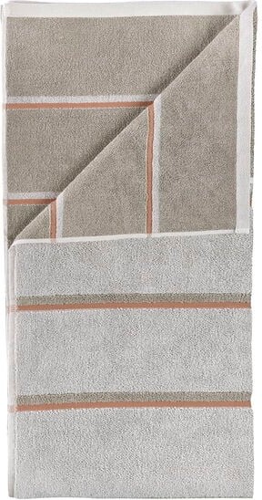 Zone Denmark - Sauna Badehåndklæde 140x70 Cm - Lysegrå, Eukalyptus, Terrakotta