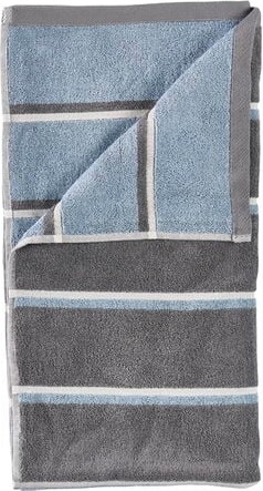 Håndklæde - 100% bomuld - 50x100 cm - Zone Denmark Sauna - Stribet Grey