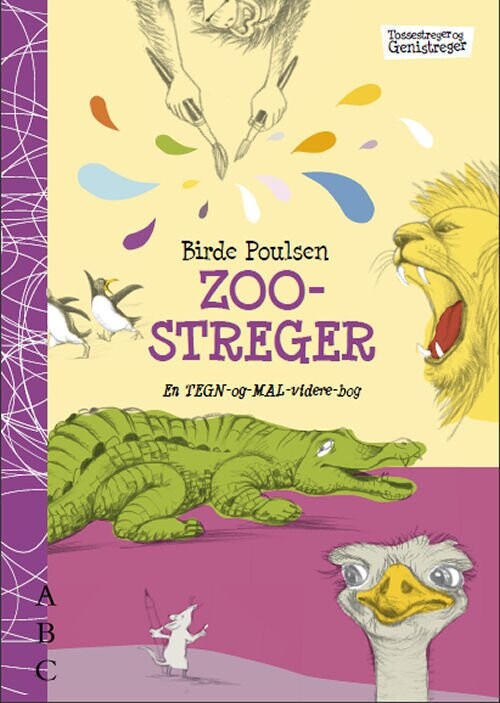 Billede af Tegn Og Mal Videre Bog - Zoostreger - Birde Poulsen - Bog