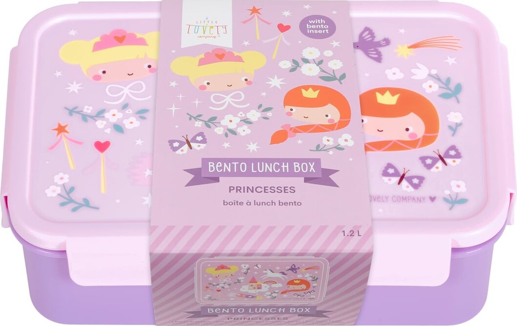 A Little Lovely Company - Bento Madkasse Princesses - Purple - 22 X 7 X 145