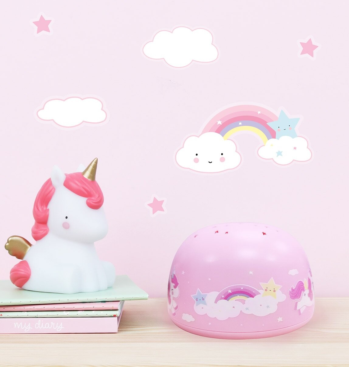 A Little Lovely Company - Projektorlampe - Unicorn - 138 X 85 X 138 Cm