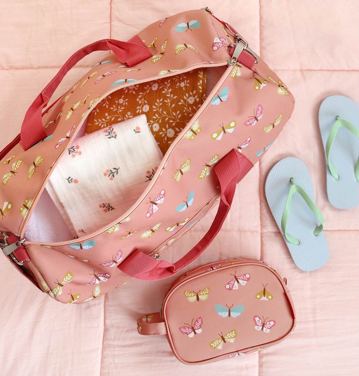 A Little Lovely Company - Weekendtaske - Butterflies - 46 X 25 X 225 Cm