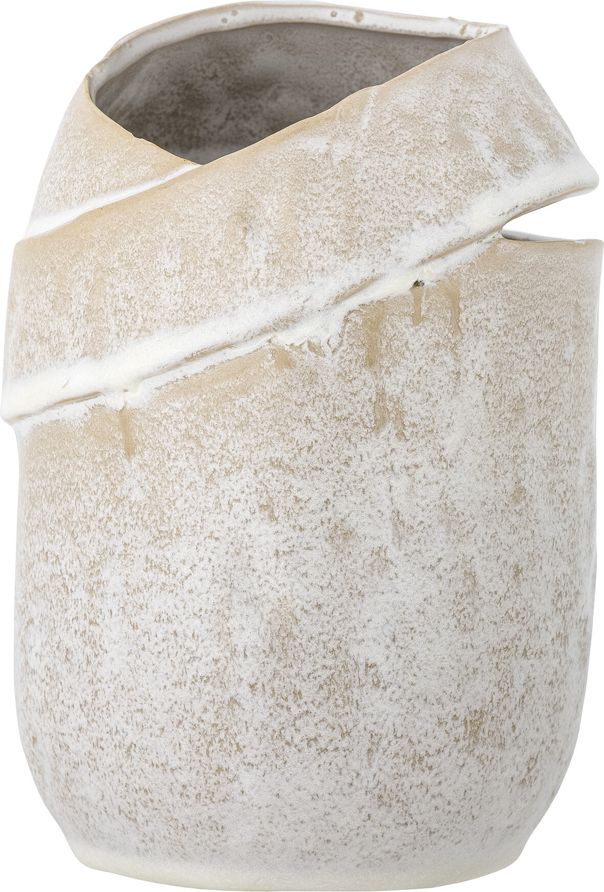 Bloomingville - Abeera Vase - Natur - Stentøj - H 20 Cm