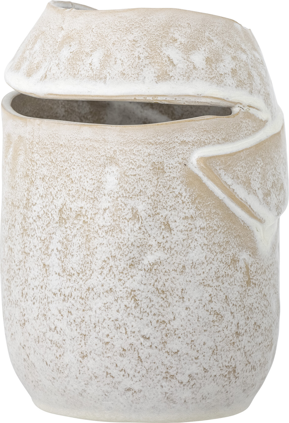 Bloomingville - Abeera Vase - Natur - Stentøj - H 20 Cm