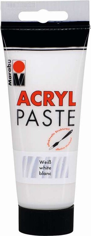 Strukturpasta Akryl - Acryl Paste - Hvid - 100 Ml - Marabu