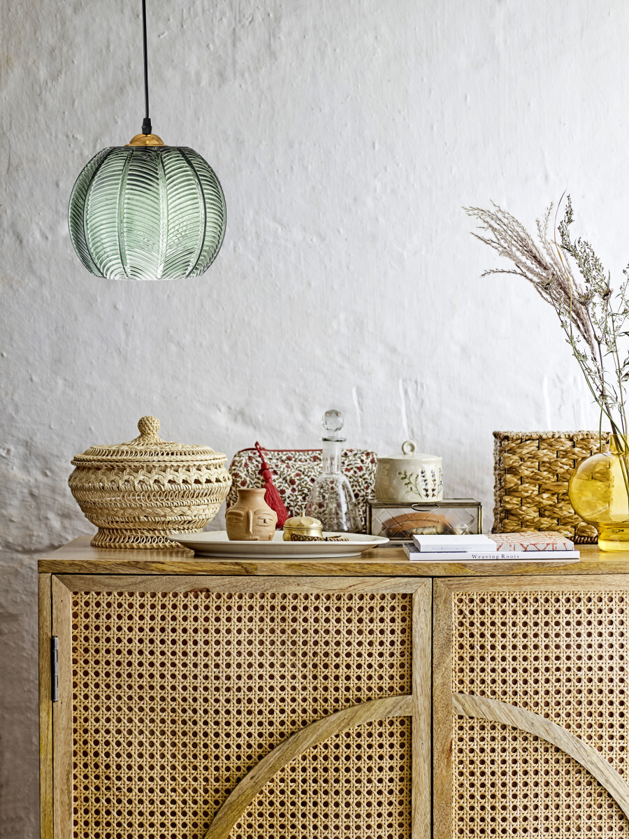 Bloomingville - Adar Pendel Lampe - Grøn - Glas